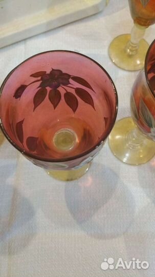 Графин с фужерами.Богемия