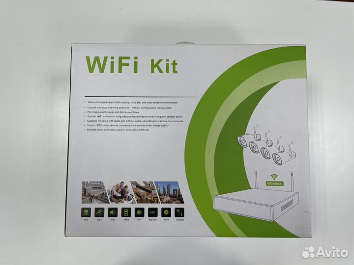 NEW Топ комплект видеонаблюдения 4 камеры ip wi-fi