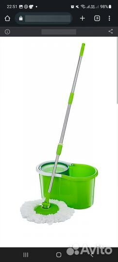 Комплект для уборки: швабра, ведро laima