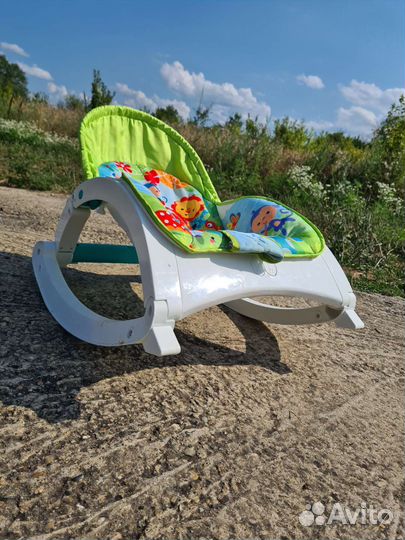 Шезлонг/качалка детская с вибрацией и музыкой