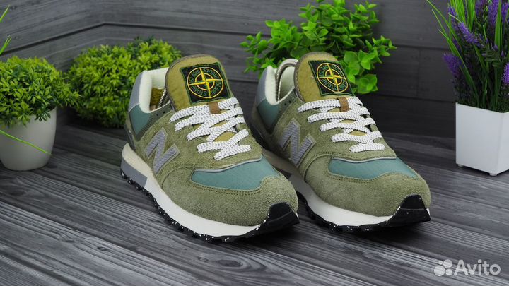 Кроссовки New Balance 574 stone island