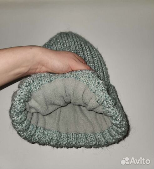 Шапка женская вязаная бини