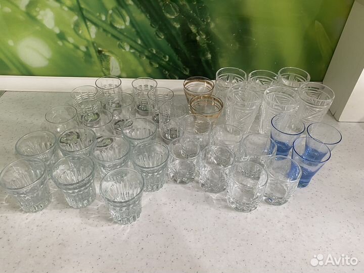 Хрустальные фужеры и рюмки