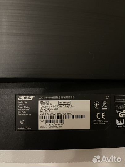 Монитор Acer EB222q