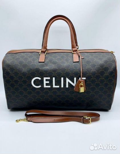 Сумка дорожная Celine кожа, текстиль