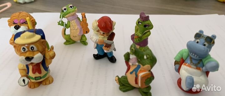 Все 7 фигур из Киндер 90е Львы Крокодилы
