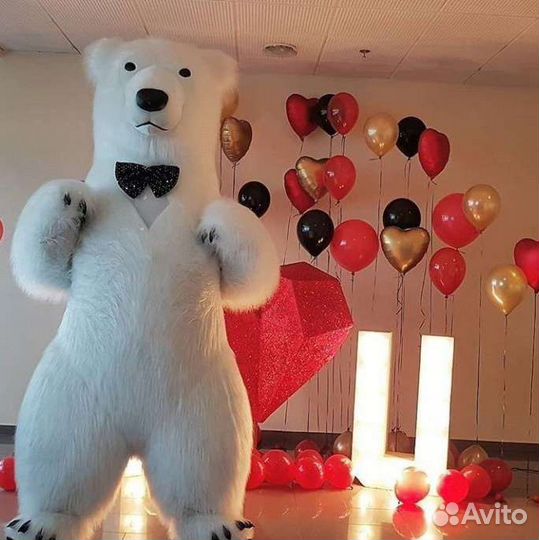 Аниматор. Белый мишка/ростовая кукла/ поздравления