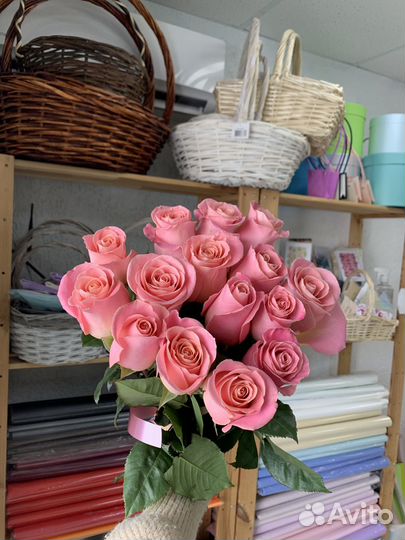 Цветы розы Эквадор, 60см букет Казань