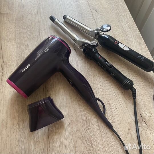 Фен philips, плойка для волос