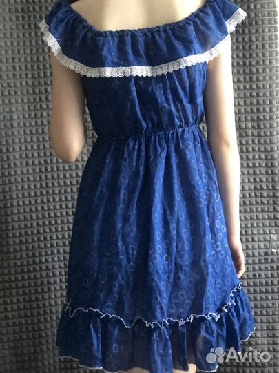 Платье синее на девочку 40 и 34 размера