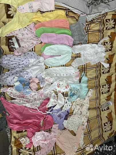 Вещи пакетом на девочку до полугода