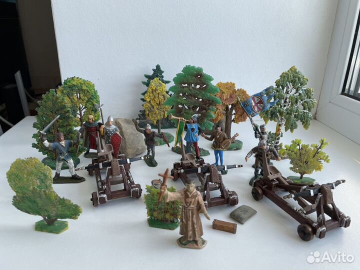 Солдатики Elastolin и катапульты