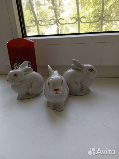 Фарфоровые статуэтки СССР заяц