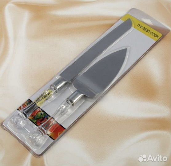 Нож и лопатка для свадебного торта