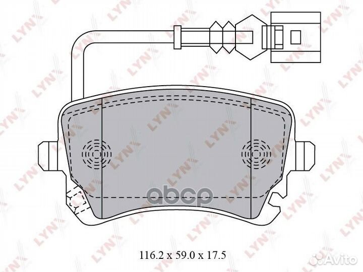 Колодки тормозные дисковые зад BD8033 lynxauto