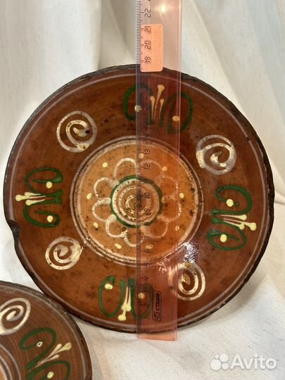 Глиняная тарелка ручной работы