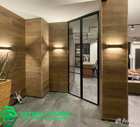 Раздвижные стеклянные перегородки