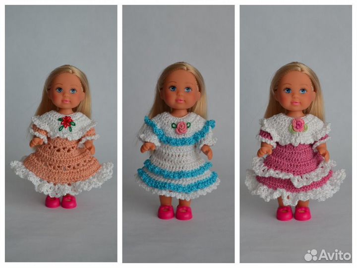 Вязаная одежда для маленьких кукол