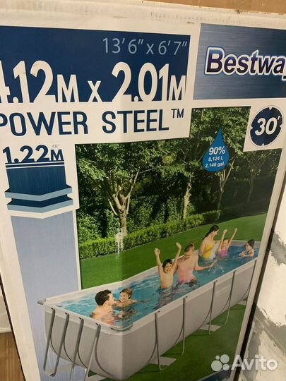 Каркасный бассейн прямоугольный бу