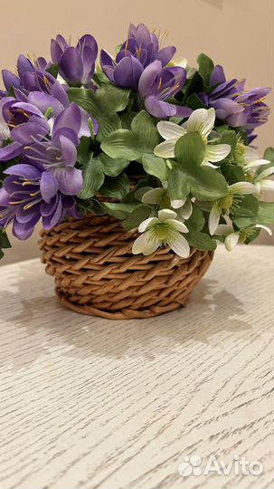 Флоксы искусственные в кашпо