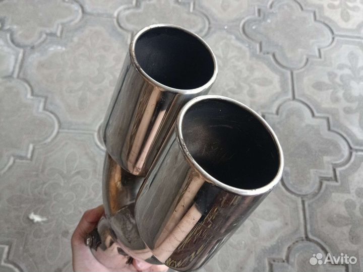 Насадка на глушитель раздвоенная