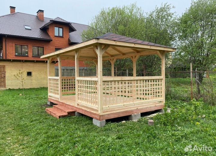Деревянные беседки для дачи