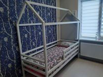 Детская кровать домик с матрасом 80х190