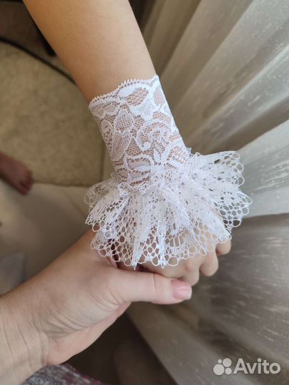 Маленькая Леди жабо воротник бантики манжеты