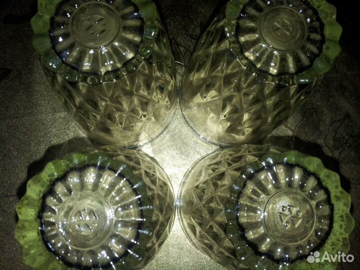 Стаканы новые с огранкой, СССР