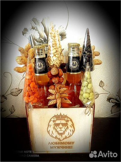 Деревянный подарочный ящик для бутылок