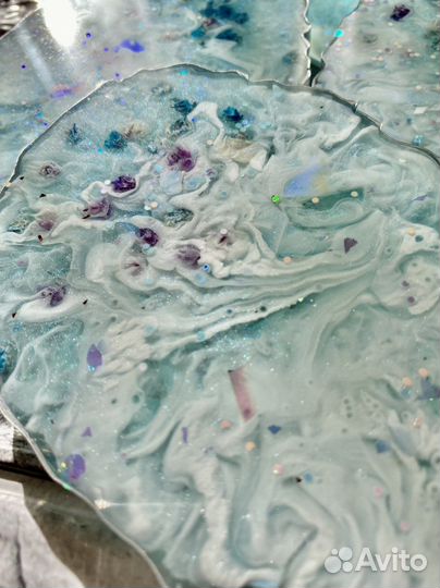 Набор костеров/подстаканников из эпоксидной смолы