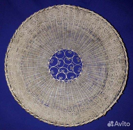 Мельхиоровая конфетница/ваза/сухарница СССР Винтаж