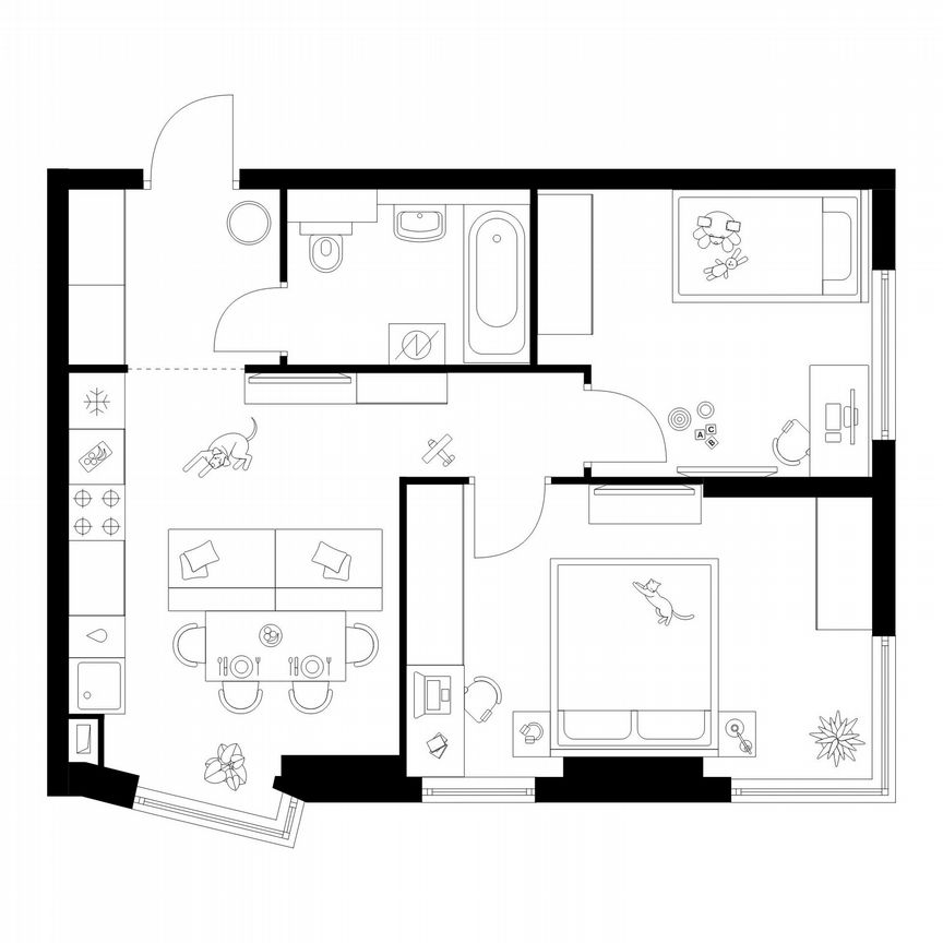 2-к. квартира, 51,9 м², 21/32 эт.