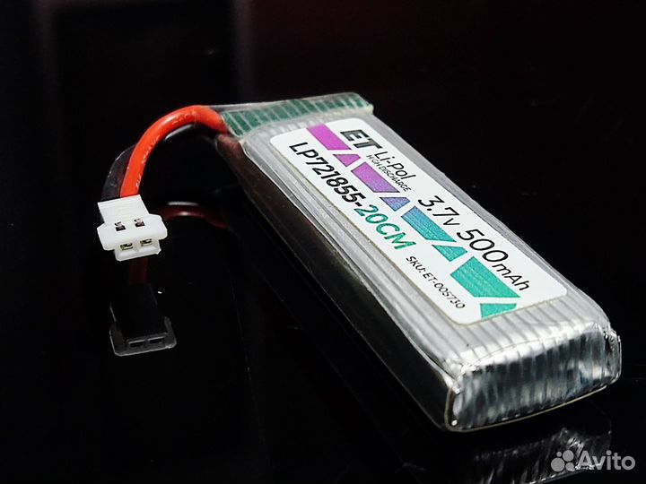 Li-Pol аккумулятор 721855-20C 500mAh 3,7V