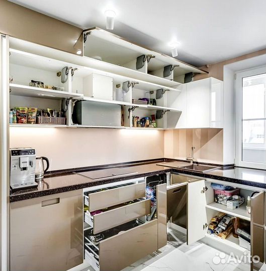 Угловая кухня с мдф фасадами