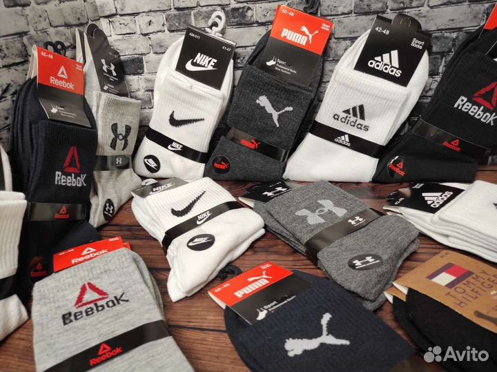 Носки Nike Puma Adidas Reebok