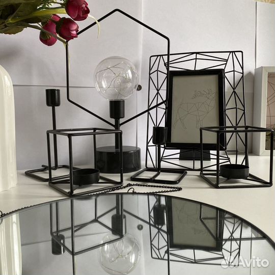 Подсвечник, зеркало, рамка для фотографий