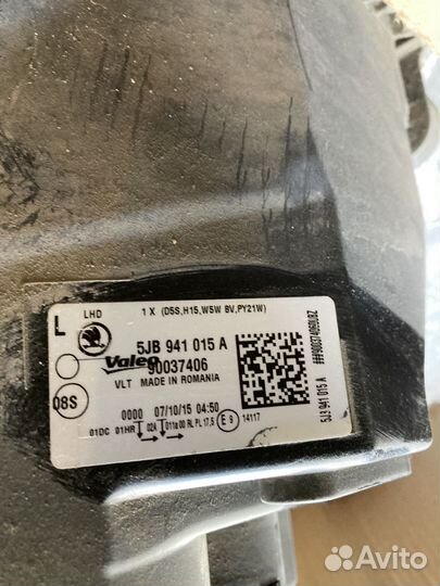 Фара skoda rapid