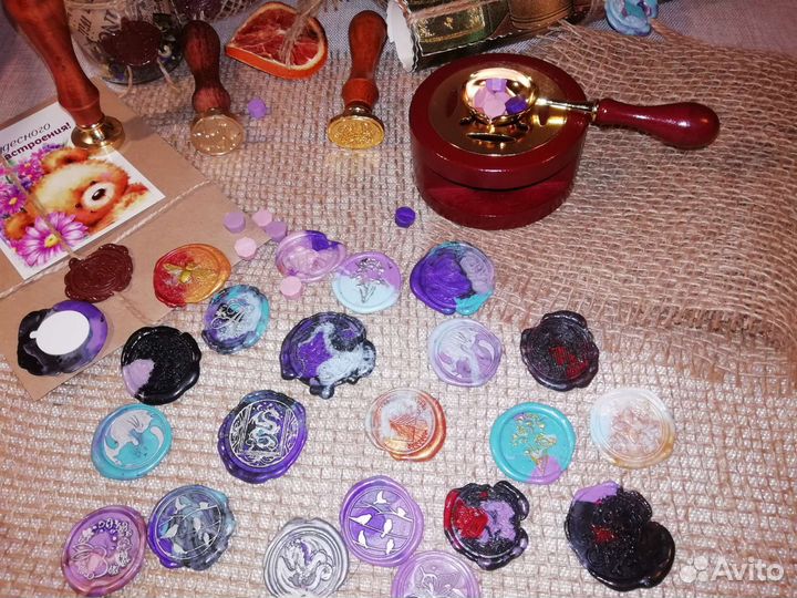 Сургучная печать (оттиск), упаковка, сувениры