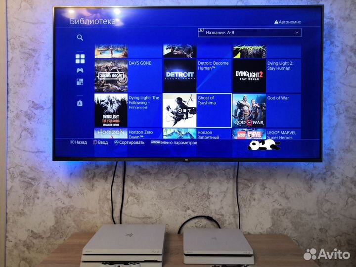 Прошитая PS4 slim белая 1000 gb