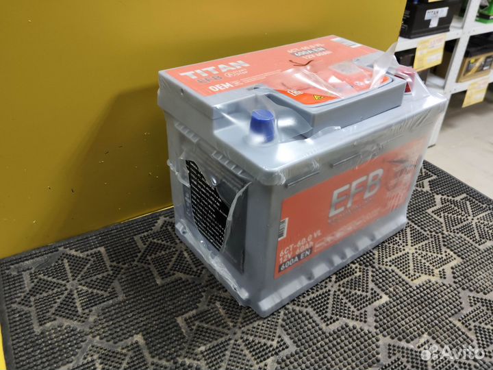 Автомобильный аккумулятор Titan efb 60ah 600A