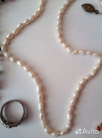 Бусы,колье,серьги,кольцо.старые.ссср