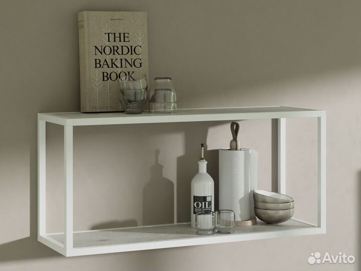 Полка настенная металлическая 800мм