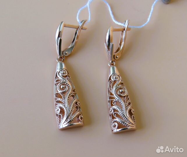Серебряные серьги Новые с биркой Серебро 925