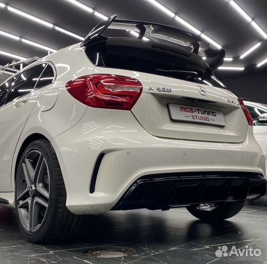 Диффузор в стиле A45 Amg для Mercedes A-class