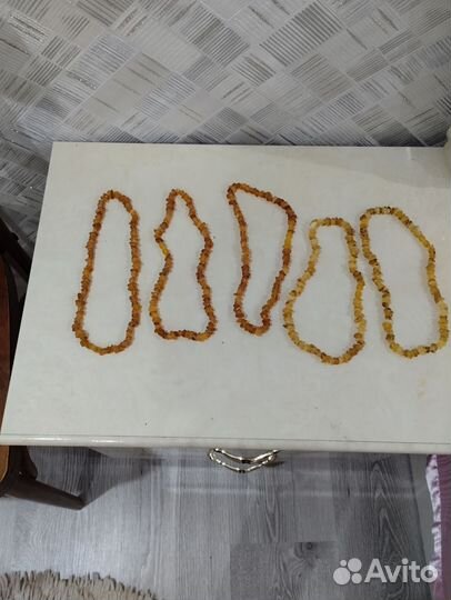 Янтарные бусы натуральные