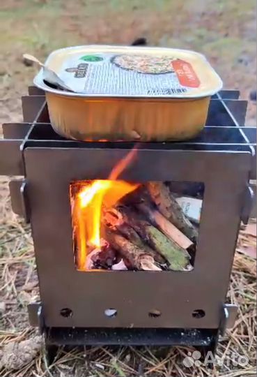 Мини печь походная разборная щепочница новая
