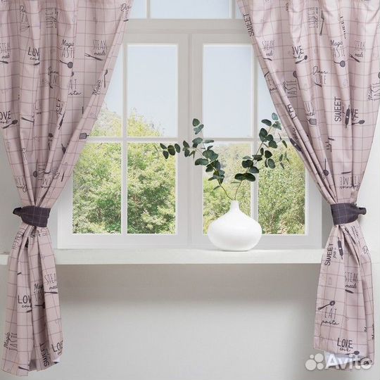 Комплект штор для кухни с подхватами Этель Homemad