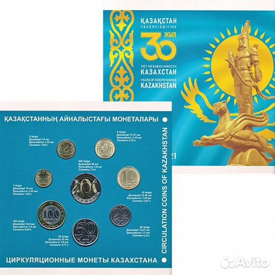 Казахстан 2021 г. Набор циркуляционных монет