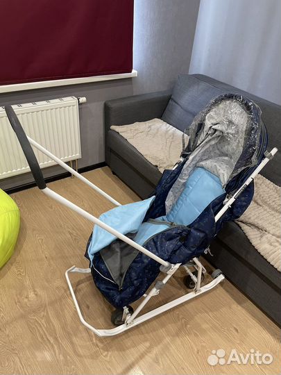 Детские санки коляска